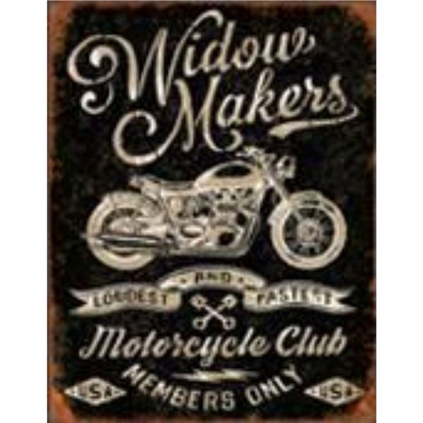 Widow Makers Motorcycle Club Metal Pub Bar Garage Sign