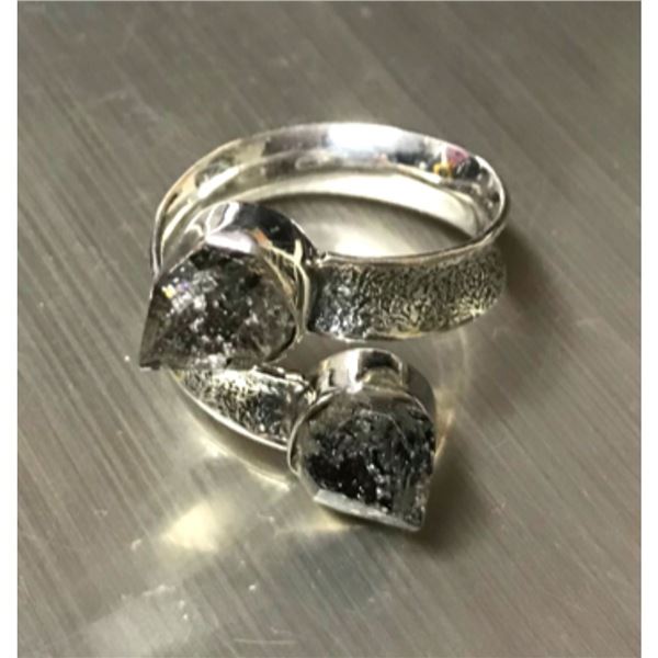 Herkimer Diamond & Sterling Silver Modern Ring