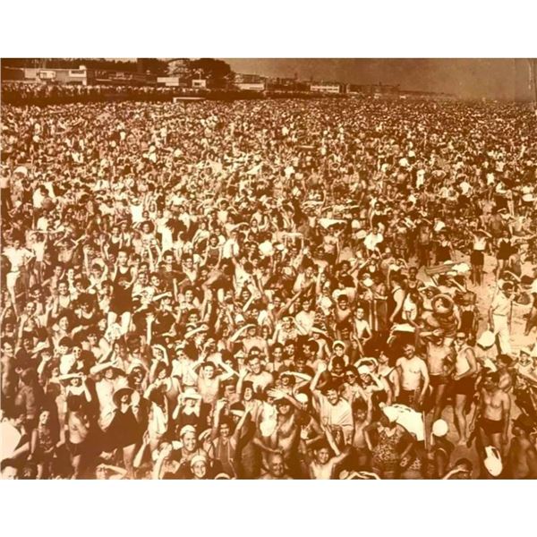 1940's Coney Island Beach Crowd Photo Print