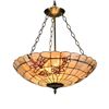 Image 1 : Mosaic Style Seashell Dragonfly Ceiling Light