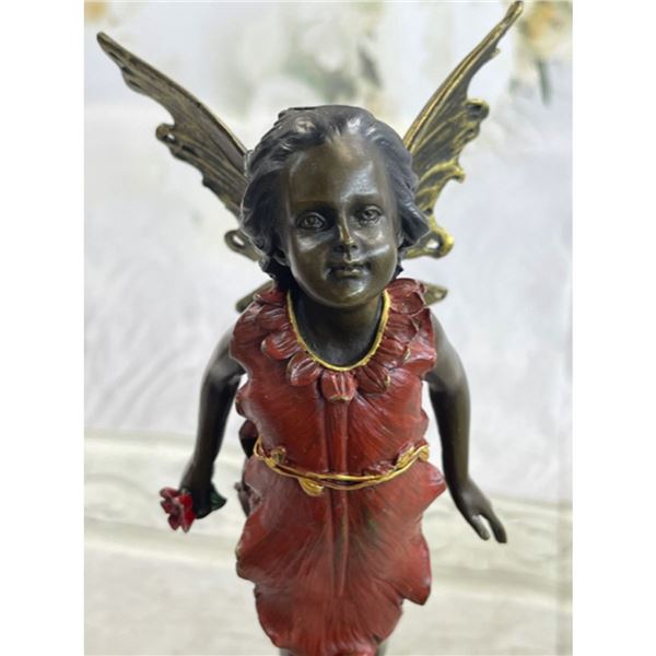 Rose Fairy Bronze Sculpture