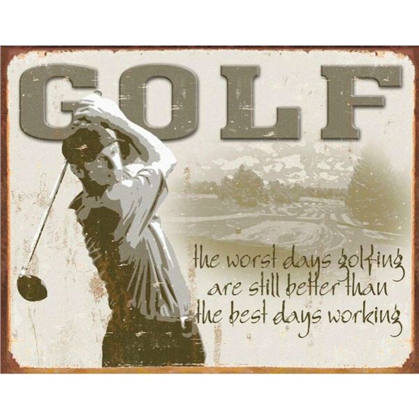 Golf Metal Pub Bar Sign
