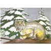 Image 2 : 1920's Lynx Color Lithograph Print