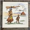 Image 1 : Rare Vintage Pilkington Tile, African Village Scene