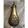 Image 2 : Large Ornate19thc Copper & Brass Powder Flask