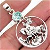 Image 1 : 2.19cts Blue Topaz Sterling Silver Archangel