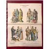 Rare 19thc Costume Plates, 13th Century Royalty, Knights, Scholars