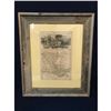 Framed 19thc Harpers Weekly Map of Louisiana