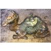 Image 1 : Large Antique Cold Painted Metal Camel Inkwell