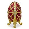Image 1 : Royal Russian Crimson Trellis Trinket Box Egg