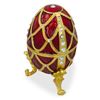 Image 2 : Royal Russian Crimson Trellis Trinket Box Egg