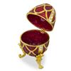 Image 3 : Royal Russian Crimson Trellis Trinket Box Egg