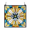 Image 1 : Mission Style Stained Art Glass Hanging Window Panel