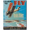 Image 1 : Learn To Fly Metal Garage Pub Bar Sign