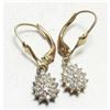 Image 1 : Gold Diamond Dangle Earrings