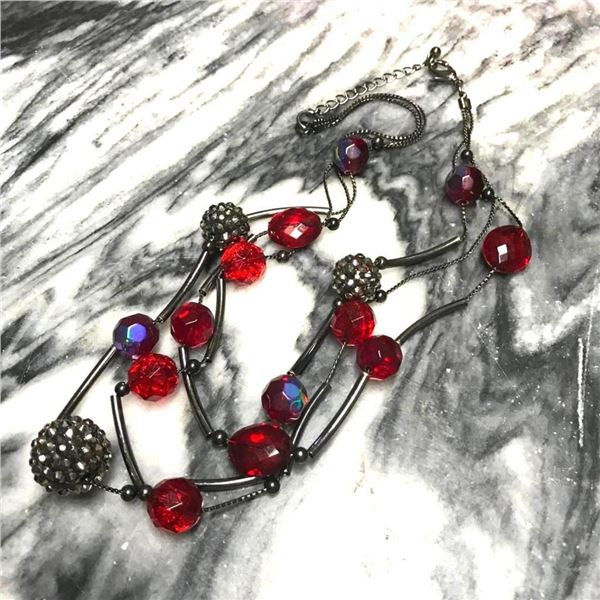 Artisan Made Crystal Bead Necklace