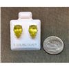 Image 4 : 4.44ctw Yellow Color Flash Pear Faceted Sphene & Sterling Earrings