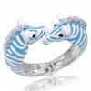 Image 4 : Dual Zebra Bangle Cuff Bracelet