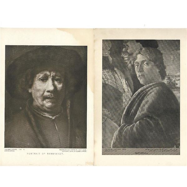 Early 1900's Half-Tone Prints, Famous Artists