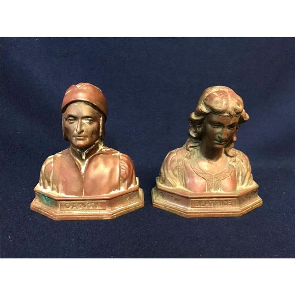 Dante Beatrice Metal Statues, Sculptures