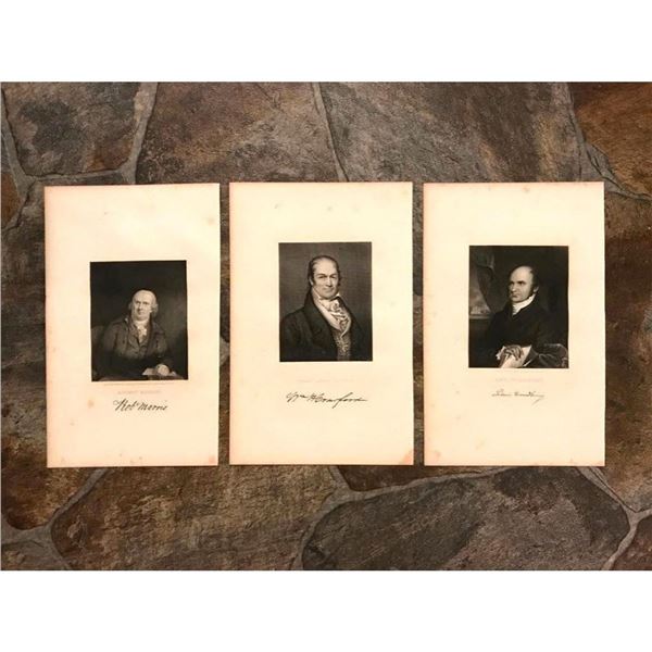 19thc Engravings 18thc ,Famous Financiers, Treasurers