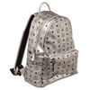 Image 2 : MCM Grey Coated Canvas Medium Backpack