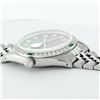 Image 6 : Rolex Mens Stainless Steel Green Vignette Diamond Oyster Perpetual Datejust Wris