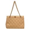 Image 1 : Chanel Beige Leather CC Chain Tote Bag