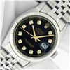 Image 1 : Rolex Mens Stainless Steel 36MM Black Diamond Datejust Wristwatch