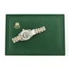 Image 6 : Rolex Ladies 26 2T Pink MOP Baguette 18K YG Diamond Bezel Serviced And Polished