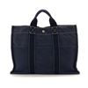 Image 4 : Hermes Navy Canvas Fourre MM Tout Bag