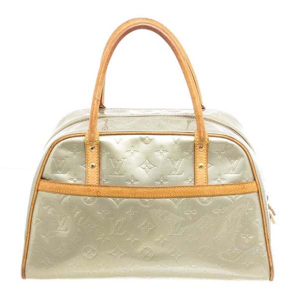 Louis Vuitton Beige Vernis Patent Leather Tompkins Satchel Bag