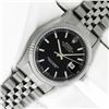 Image 2 : Rolex Mens Stainless Steel Datejust With Factory Black Index Dial With Rolex Box