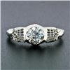 Image 3 : Antique Art Deco 18k Gold 1.03 ctw GIA European Diamond Filigree Engagement Ring