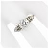 Image 4 : Antique Art Deco 18k Gold 1.03 ctw GIA European Diamond Filigree Engagement Ring