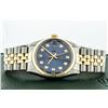 Image 3 : Rolex Mens 2 Tone Blue Diamond 36MM Oyster Perpetual Datejust Wristwatch With Ro