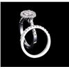Image 3 : 1.23 ctw Diamond Wedding Ring Set - 14KT White Gold