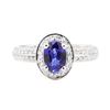Image 2 : 1.35 ctw Sapphire And Diamond Ring - 14KT White Gold