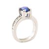 Image 4 : 3.01 ctw Blue Sapphire And Diamond Ring - Platinum