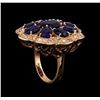 Image 4 : 14KT Rose Gold 9.91 ctw Sapphire Ring