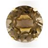 Image 1 : Vintage 14K Gold Large Round Smoky Quartz High Profile Solitaire Cocktail Ring