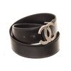 Image 2 : Chanel Black Leather CC Belt