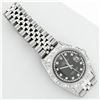 Image 7 : Rolex Mens Stainless Steel Black Diamond Lugs & Pyramid Bezel Datejust Wristwatc
