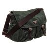 Image 2 : Prada Green Canvas Messenger Shoulder Bag