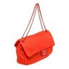 Image 2 : Chanel Orange Nylon Soft Shell Chain Flap Shoulder Handbag