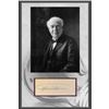 Image 1 : Signed Thomas Edison Signature Cut & Photograph Display