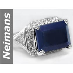 9.46 ct Sapphire & Diamond Ring 14kt Gold