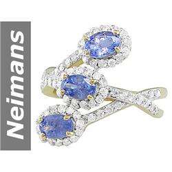 2.12 ct Tanzanite & Diamond Ring 14kt Gold