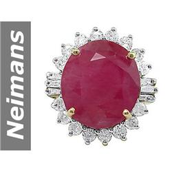 14.77 ct Ruby & Diamond Ring 14kt Gold