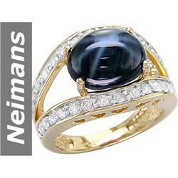 9.75 ct Star Sapphire & Diamond Ring 14kt Gold